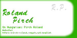 roland pirch business card